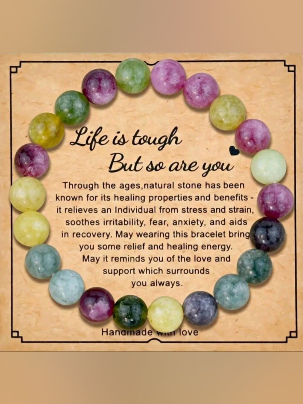 Handmade Multicolor Natural Stone Beaded Bracelet